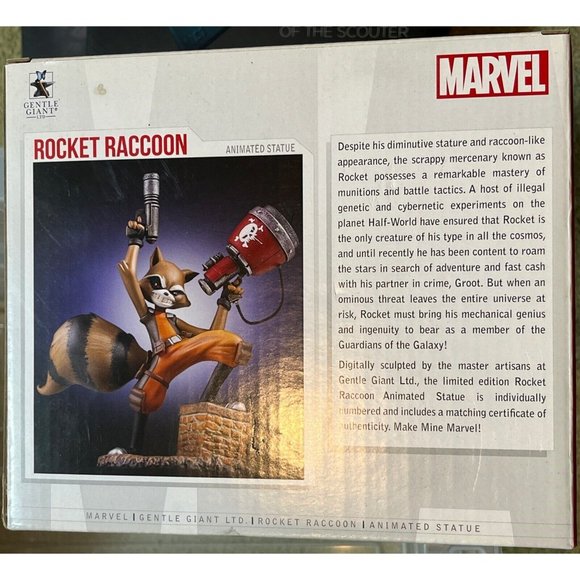 Rocket Raccoon Animated Statue LE #420/1000 Convention Exclusive Marvel 2016 NEW - Picture 5 of 9